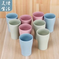 [时尚上市]时尚塑料水杯口杯漱口杯果汁杯牙刷杯家用水杯子套装 [北欧粉]6