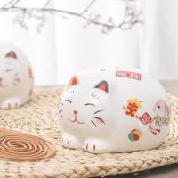 猫可爱陶瓷蚊香炉创意日式大号家居香薰炉盘香炉熏香炉家用驱