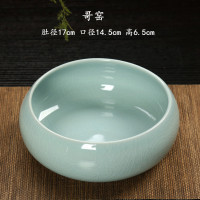 哥窑创意大号陶瓷家用茶道功夫茶具水洗茶杯盆水盂笔洗零配件 哥窑肚径17cm