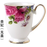 欧式唐山骨瓷咖啡杯陶瓷创意马克杯水杯茶杯牛奶杯子家用碎花杯 贵妃皇室杯贵妃皇室杯