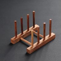 鸡翅实木普洱茶架花梨木茶饼支架茶架子饼茶架展示架茶具配件多层 [花梨木]三格饼茶架