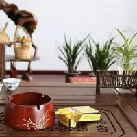 创意竹制烟灰缸天然竹制手工花办公室客厅书房时尚竹木烟灰缸