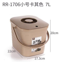 茶桶茶渣桶排水桶塑料茶水桶小废水桶茶道零配件茶具桶茶台垃圾桶 1706卡其色+1.2米管配铜球_默认