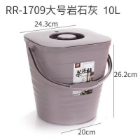 茶桶茶渣桶排水桶塑料茶水桶小废水桶茶道零配件茶具桶茶台垃圾桶 1709岩石灰单只桶不带球管_默认