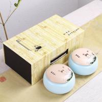 Y定制礼盒 陶瓷茶叶罐红茶绿茶普洱密封罐半斤装空盒茶叶包装 和+亚光爱莲说