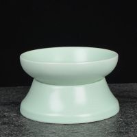 过滤网底座网布汝窑功夫茶隔茶具公道杯茶道配件家用茶漏 定窑天青网布茶漏(送5份网布)