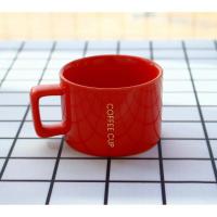 创意简约陶瓷咖啡杯情侣马克杯早餐牛奶杯花茶杯个性咖啡杯套装 亮红色单杯