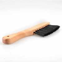 清洁咖啡粉毛刷残留子防烫粉渣刷刷磨豆机粉刷猪鬃原木 大号吧台刷木柄