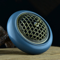 亏本福利 香友必抢陶瓷盘香炉沉香檀香卧香塔香炉香薰炉 家用室内 藏青色