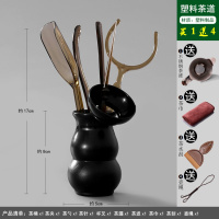 竹制喝茶用品6件套工夫茶具零配件竹茶叶茶夹子镊子工具用具整套 塑料/赠4
