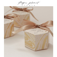 多趣鎏金系列香槟色喜糖盒婚礼伴手礼纸盒欧式设计感201910个