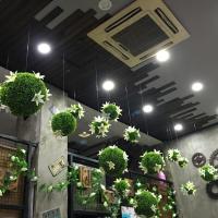 秋冬季商场中庭美陈仿真百合花球4S店展厅装饰布置店铺花球吊饰 50CM百合花草球