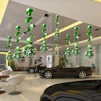 秋冬季商场中庭美陈仿真百合花球4S店展厅装饰布置店铺花球吊饰 25CM嫩绿草球