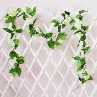 秋冬季商场中庭美陈仿真百合花球4S店展厅装饰布置店铺花球吊饰 仿真花藤2.4米长