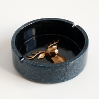 ins创意个性潮流烟灰缸家用客厅防风烟缸简约现公室装饰摆件 肌理蓝圆形CP-19074