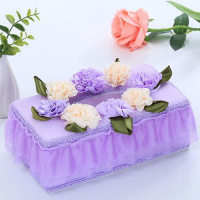 大盒纸巾盒纸盒欧式纸抽布艺田园环保抽车用家居蕾丝长盒