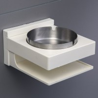 酒店厕所卫生间壁挂式烟灰缸北欧个性潮流创意家用阳台客厅烟灰缸 方形银色送灭烟沙一包