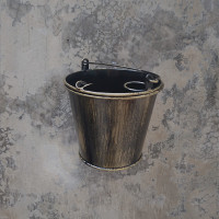 创意墙上壁挂式烟灰缸免钉免打孔家用卫生间厕所户外公共场所烟缸 大桶(挂环+螺丝贴)