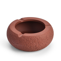 白瓷少女烟灰缸家用简约可爱有盖女生美式客厅艺术用品复古桌面 [鑫]紫砂烟灰缸红