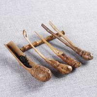 茶则竹制茶具配件零配赏茶荷禅意功夫茶道摆件六君子三件套装家用 竹根五件套