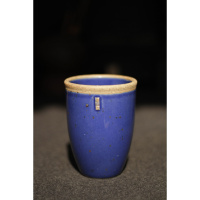 小水缸杯 迷你瓷原创粗瓷怀旧喝水陶瓷养生杯翁水缸杯个性喝水创 天青蓝