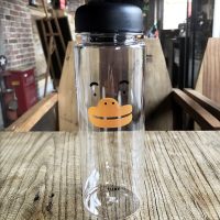水杯简约清新 森系爱上喝水的杯子水杯塑料杯无毒 耐高温抖音水杯 透明TUBE