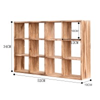 挂架茶杯架子收纳茶具架餐厅挂墙茶柜多格格架靠墙博古架悬挂放茶 轻烧多宝阁12格