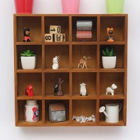 实木12格子架茶壶展示架置物架挂墙墙面小博古架茶杯架多宝阁茶具 16格棕色16格棕色