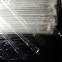 10000支一次细小吸管奶茶豆浆果汁塑透明吸管包装15-19*0.6cm 19cm细吸管黑色10000只