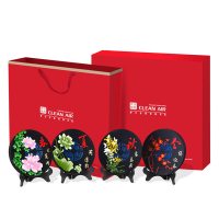 家居饰品酒柜摆件活性炭电视柜玄关摆设乔迁客厅内卧室工艺礼品 浅灰色春夏秋冬