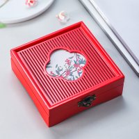 naser那色结发夫妻盒结婚珍藏盒结婚证盒情人节闺蜜新婚 梅花结婚证盒