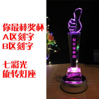 励志生日创意高三送女生的男生十八岁男孩18成人礼高中生高考 你奖杯+七彩旋转灯座