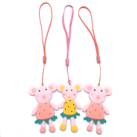 新年礼品微商地推活动创意新年老鼠造型钥匙扣小儿童奖品 挂绳萌萌鼠钥匙扣混50需要自己穿