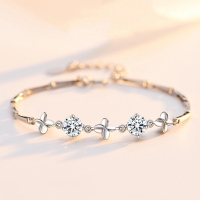 圣诞节生日女生大学闺蜜姐姐妹妹女朋友实用特别创意毕业礼品 925纯银白钻赠精美包装+证书