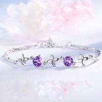 圣诞节生日女生大学闺蜜姐姐妹妹女朋友实用特别创意毕业礼品 925纯银紫钻赠精美包装+证书