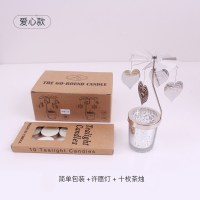 少女心许愿旋转走马灯送女生浪漫走心生日圣诞闺蜜小清新特别 简装(爱心)送十枚茶烛(可代写留言)