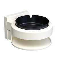 卫生洗手间创意个性潮流厕所贴墙挂墙壁挂式烟灰缸家用客厅置物架 黑色送灭烟沙