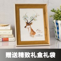 一周年结婚纪念日diy送女朋友送给男朋友的生日情侣恋爱100天 8寸美式胡桃木礼盒装