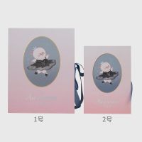 衣服大号物人的可爱盒带包装超大生日长方形礼手提袋创意裙子送 芭蕾小猪 小单盒9*6*6(不含礼袋碎纸)