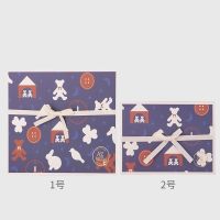 衣服大号物人的可爱盒带包装超大生日长方形礼手提袋创意裙子送 爱丽丝与仙境蓝色 1号礼盒+礼袋+贺卡[送碎纸]