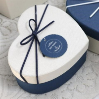 教师节心形礼品盒装爱心盒大理石礼盒包装盒生日盒送男友 爱心白盖79T 大号(送拉菲草+卡片)