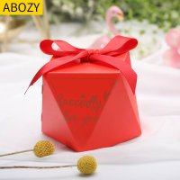 阿胶糕试吃装小礼盒食品包装盒小精致欧式创意盒子纸盒包装盒 纯色红+红色丝带 小号(100个装)