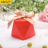 阿胶糕试吃装小礼盒食品包装盒小精致欧式创意盒子纸盒包装盒 纯色红+金色丝带 小号(10个装)