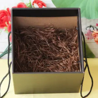 创意零食包装盒纯黑色星空ins风 发光生日盒大号装篮球礼品盒 纯黑瓦楞纸盒+拉菲草 长宽高(28x28x28厘米)