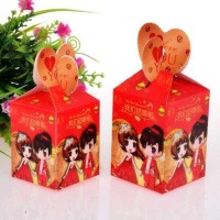 。结婚糖盒喜糖盒100个装包装盒个性伴手礼空盒小号糖果礼盒桌上 新人喜[100个糖盒] 小号[可装8-12颗阿尔卑斯糖]