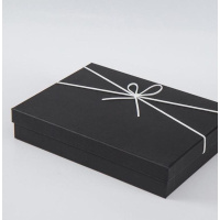 放的盒男生礼盒包装盒手提礼品袋生日礼品盒简约 Q21-黑色盒子一个 T89-小号:长27宽20高5厘米