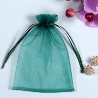 手提袋装时尚小号小样赠品袋珍珠糖果纱网袋礼品礼品袋纱袋 墨绿色墨绿色 20*30(100个价格)