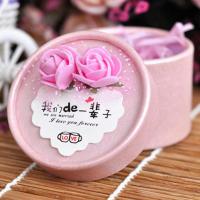 结婚庆用品喜糖盒子婚礼糖盒糖果礼盒喜糖盒包装喜糖袋可定制 玫瑰花粉色 超厚大号10个(有手提绳)