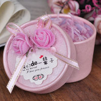 结婚庆用品喜糖盒子婚礼糖盒糖果礼盒喜糖盒包装喜糖袋可定制 蝴蝶结粉色 小号10个(常用8-10颗糖)