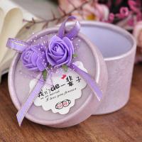 结婚庆用品喜糖盒子婚礼糖盒糖果礼盒喜糖盒包装喜糖袋可定制 蝴蝶结紫色 中号10个(16颗糖)